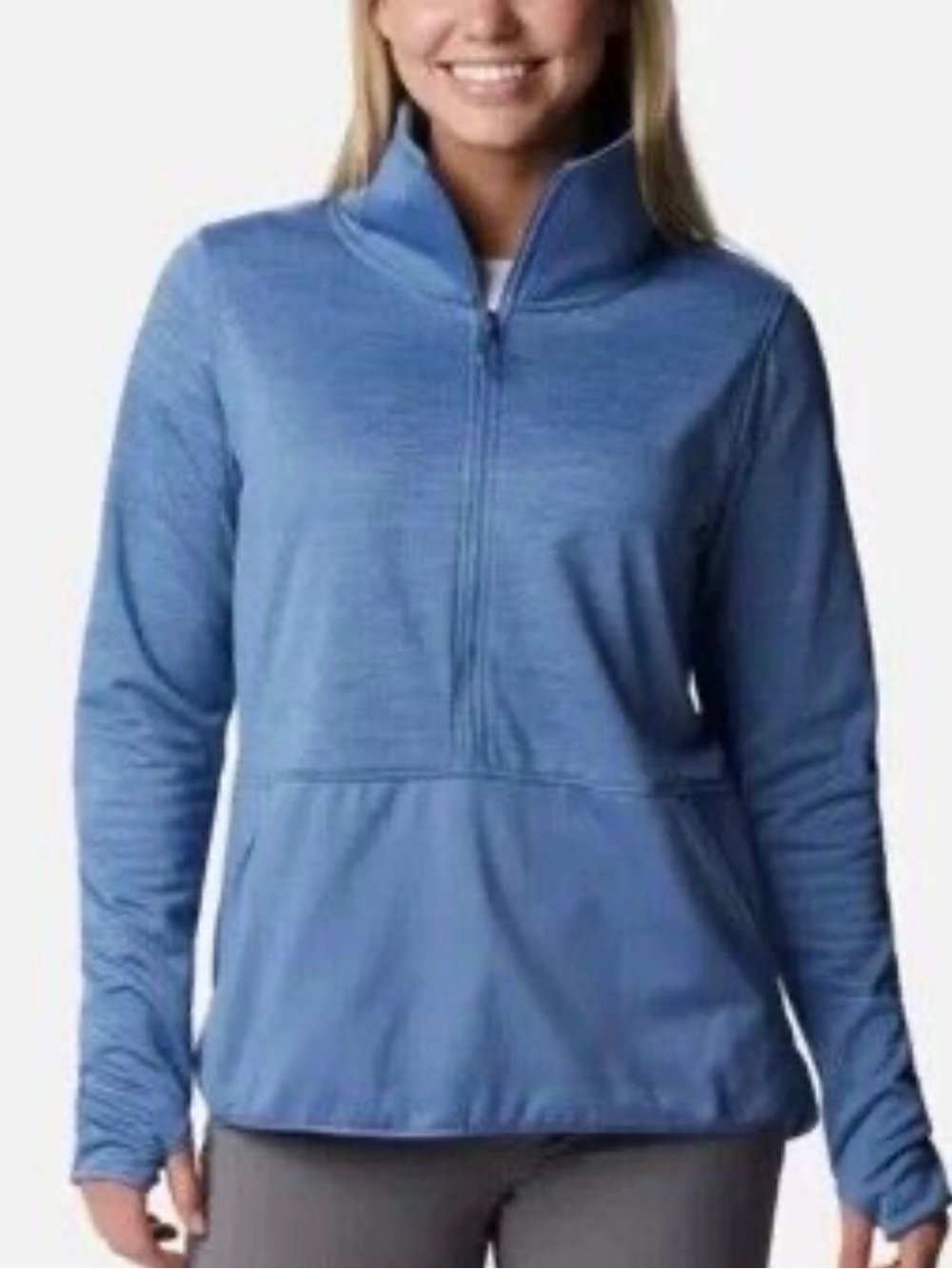 Columbia Women's Sunny Springs Half-Zip Fleece Pullover - Blue - Small NWT